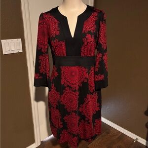 INC International Concepts Black and Red Floral Dress